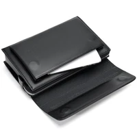 new mens business wallet password lock handbag pu leather moneybag billfold multi card bag letter organizer cover black