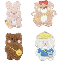 50pcslot sticker anime plush bear luxury fashion embroidery patch shirt bag clothing decoration accessory craft diy applique