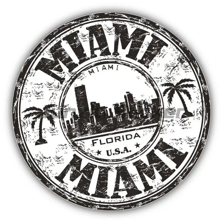 Флаг Майами Флориды автомобильные наклейки на окно автомобиля бампер гоночный