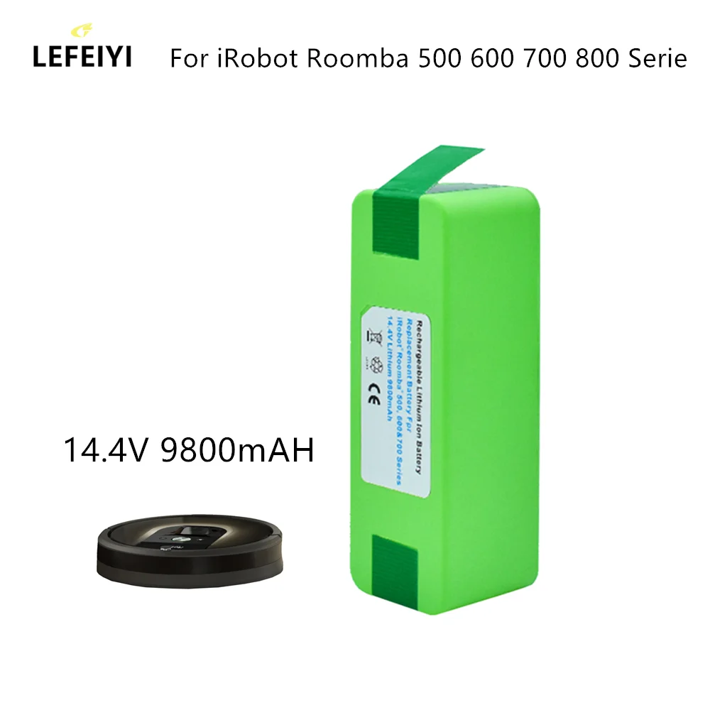 

14.4 V 9800mAh Lithium Battery For iRobot Roomba 500 600 700 800 Serie