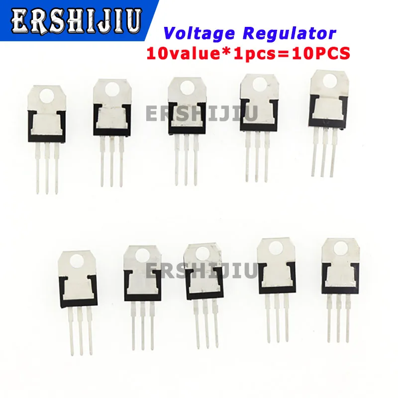 10 шт. L7805 L7806 L7809 L7812 L7815 L7824 L7905 L7912 L7915 LM317T строительный регулятор напряжения 1