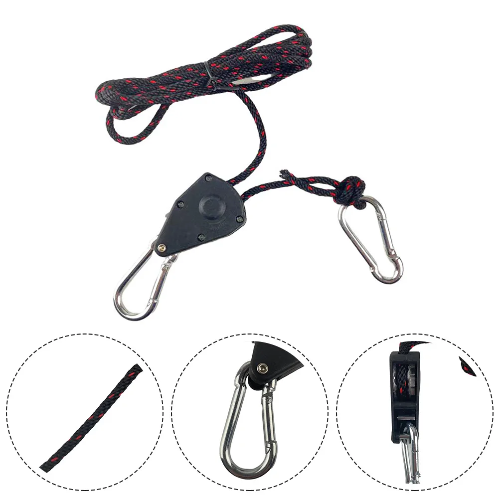 2/2.3M Adjustable Lanyard Hanging Tent Rope Hanger Pulley Lifting Hook Outdoor Camping Survival Bushcraft Equipment - купить по