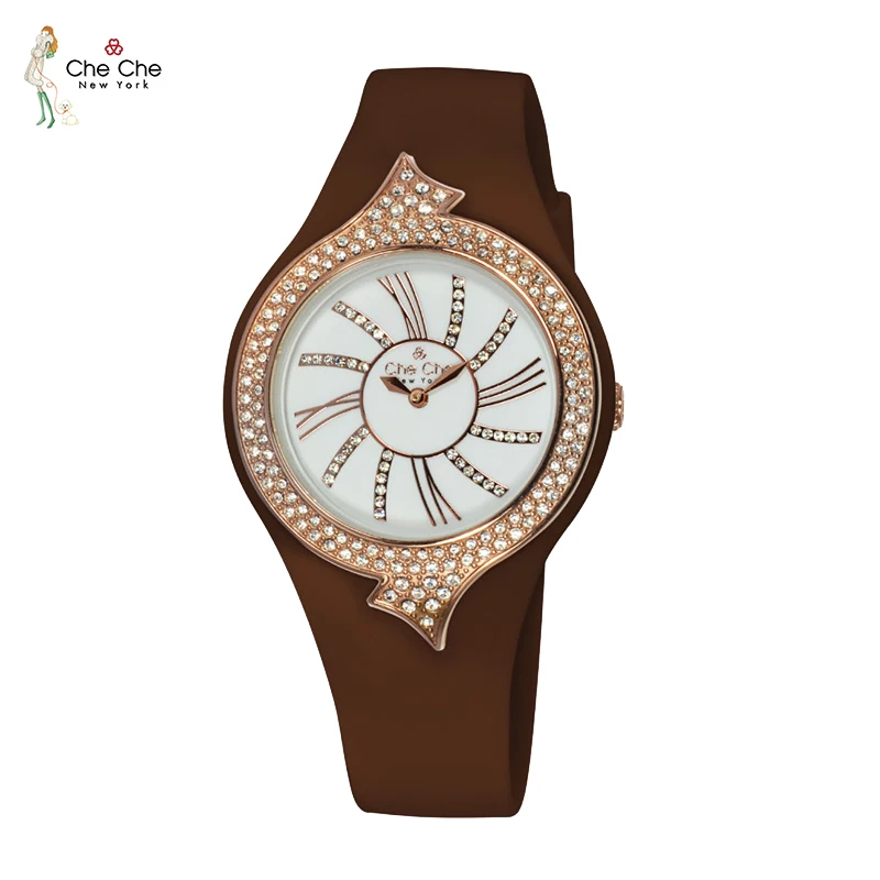 CHECHE CC0017 women's watch authentic full of diamonds elegant wind silicone Women Wristwatch dazzling trend rhinestone hip-hop enlarge