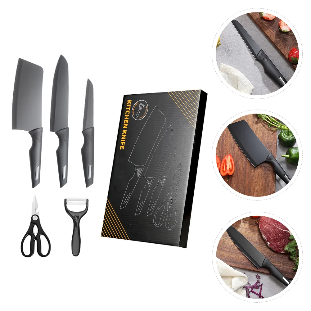 

Set Stainless Steel Peeler Block Set Fruit Peeler Kitchen Suite Kitchen Peeler Tool Non-Stick Scissors