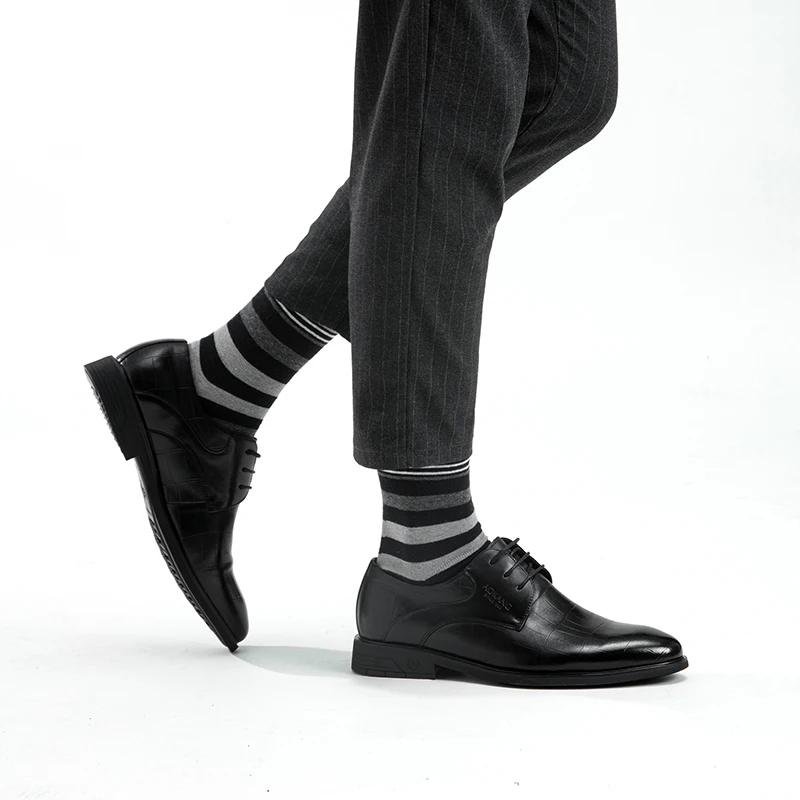 Носки мужские хлопковые деловые мягкие компрессионные брендовые чёрные 6 пар