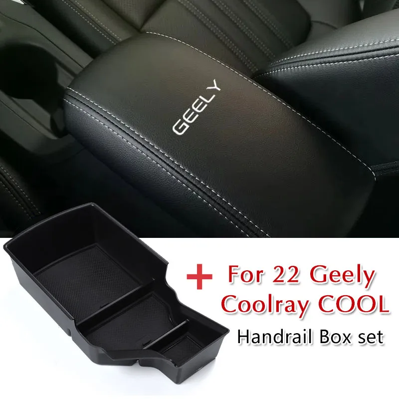 

For Geely Coolray COOL 2022 2023 Center Console Storage Box Armrest Cover Organizer Case Tray Auto Protection Pad Accessories