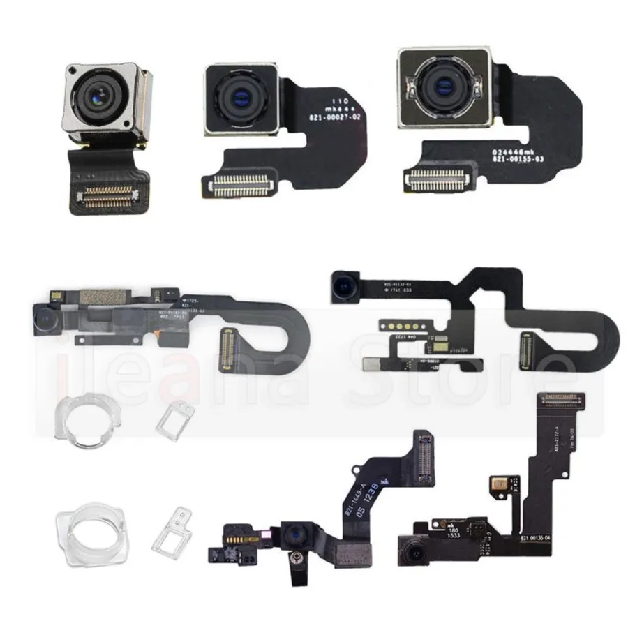 Original Front Camera Moulds Flex Cable For iPhone 6 6s 7 8 Plus 5S SE Proximity Sensor Rear Back Camera Phone Parts