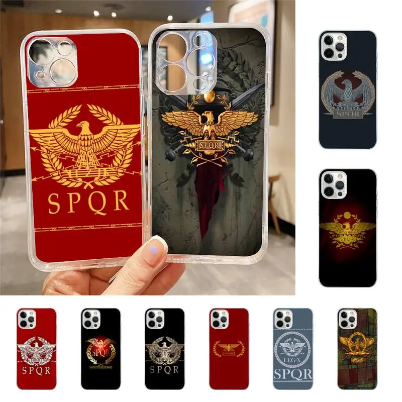 

SPQR Roman Imperial Legion Phone Case For Iphone 7 8 Plus X Xr Xs 11 12 13 Se2020 Mini Mobile Iphones 14 Pro Max Case