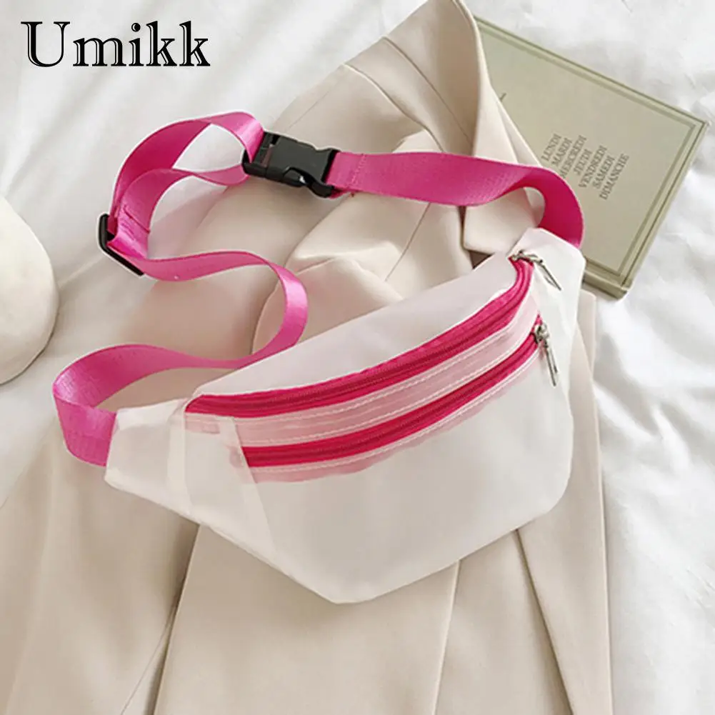 

Women Transparent Waist Bags Clear Jelly Fanny Pack Summer Crossbody Bag Summer Beach Bags Ladies Trend Fashion shoulder bag