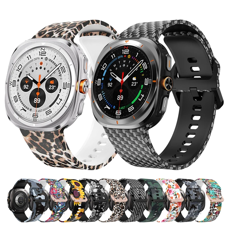 Прочный ремешок для Samsung Galaxy Watch Ultra Band 47 мм силиконовый спортивный сменный