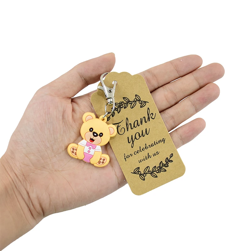 10 комплектов брелок для ключей в виде мини-медведя