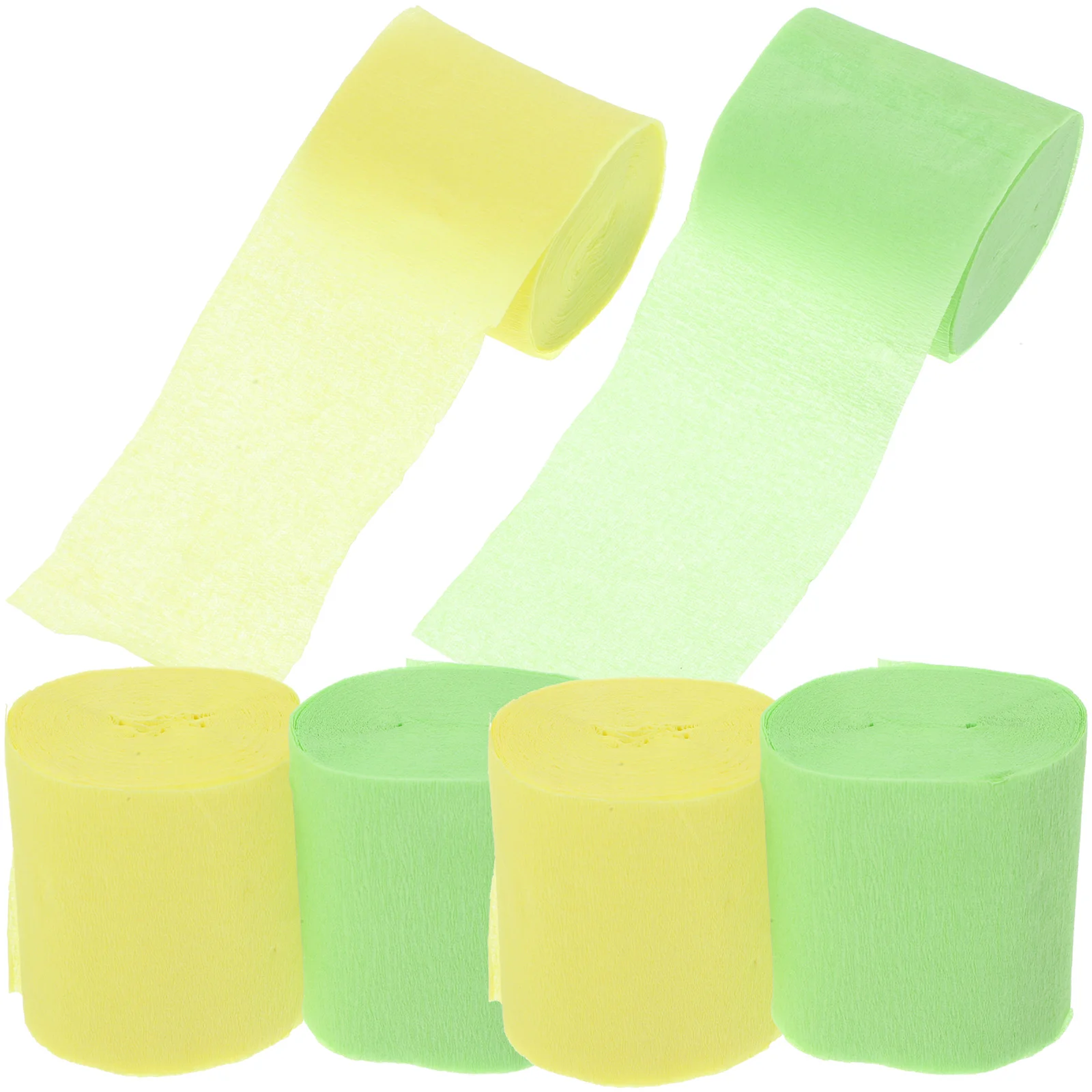 

6 Rolls Yellow Decor Convenient Party Streamers Delicate Paper Ribbon 4.7x4x4cm Multi-function Birthday Decorations