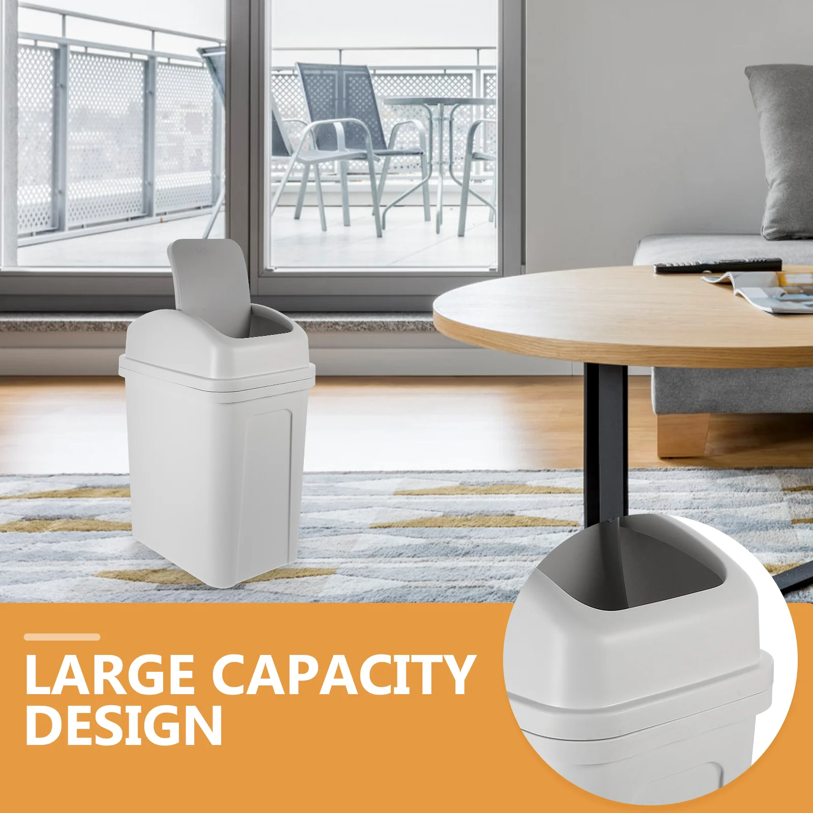 Большая корзина для мусора кухни с крышкой ванной комнаты белья в офисе