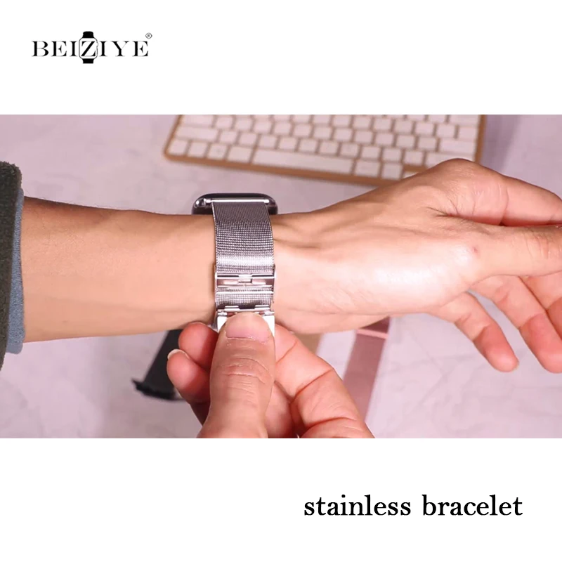 Milanese Watch Band+Case For Apple Watch Series 8 7 6 5 45mm 41mm Stainless Steel Strap Bracelet for iwatch Ultra 49mm 40mm 44mm