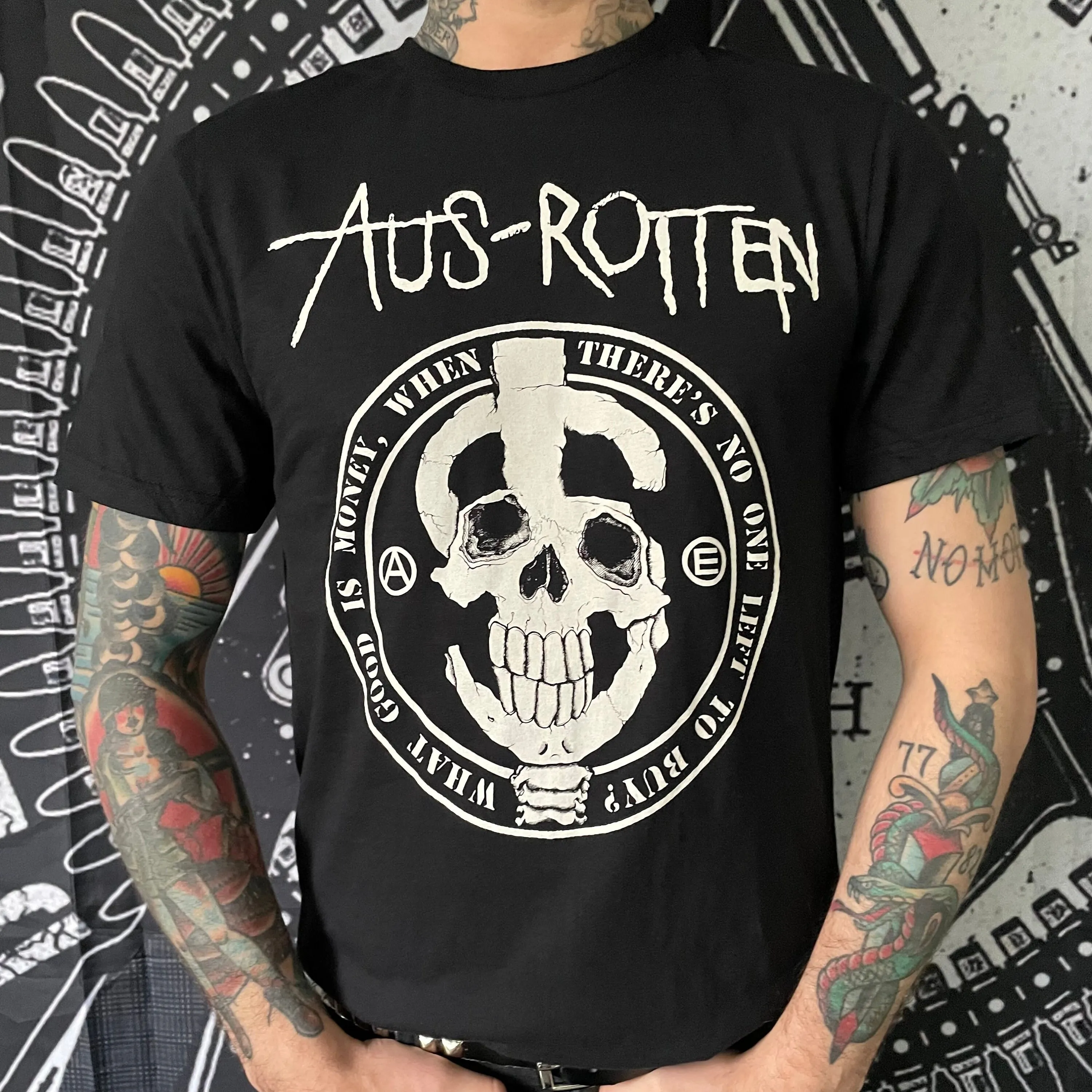Футболка в стиле панк Аус роттен анархо
