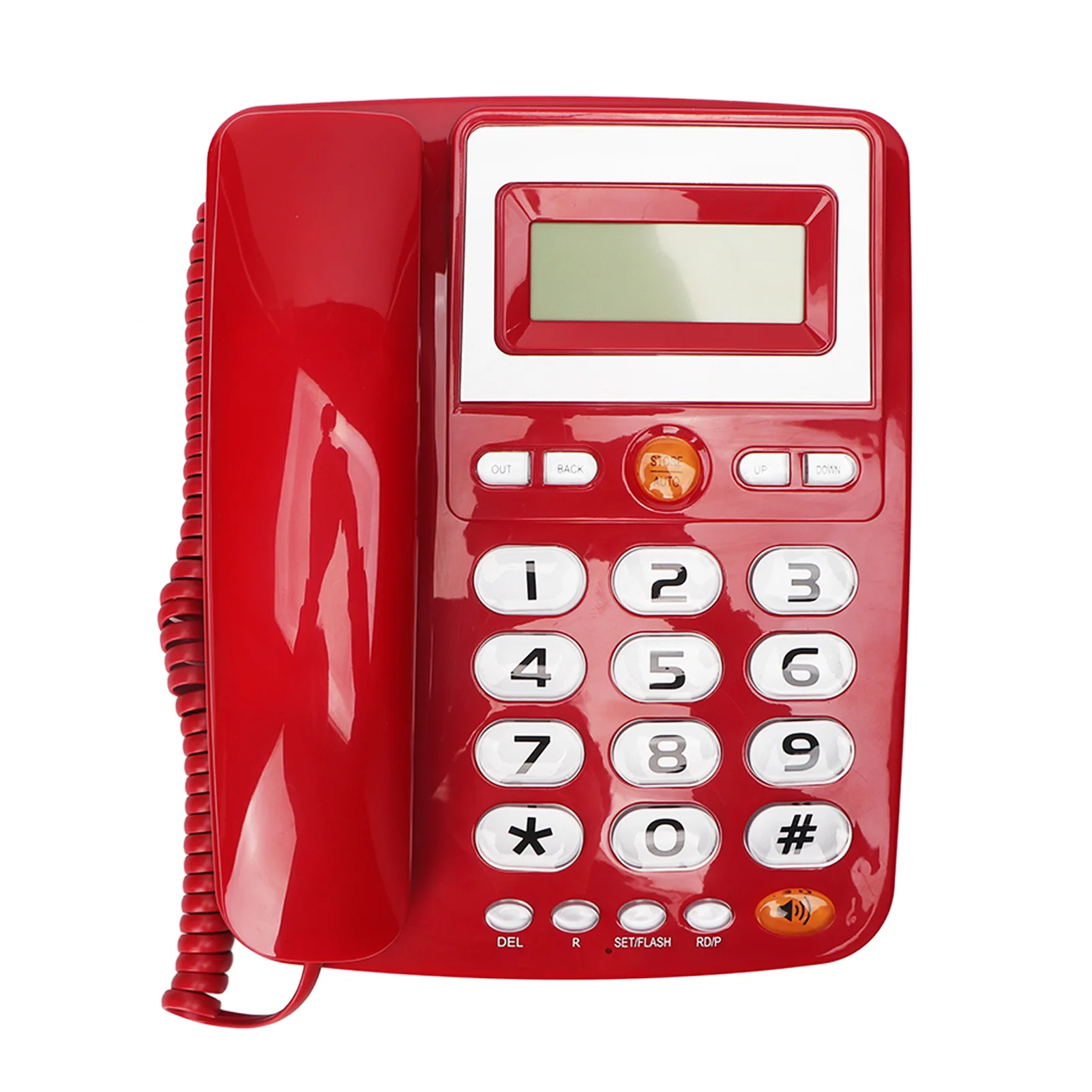 

Проводной телефон с большими кнопками, телефонные звонки без помощи рук, проводной телефон с функцией односенсорного набора номера и отображения ID вызова
