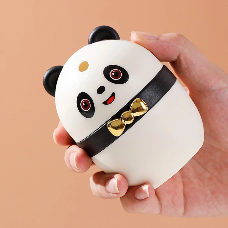Портативная мультяшная панда искусственная ватная палочка для хранения зубная