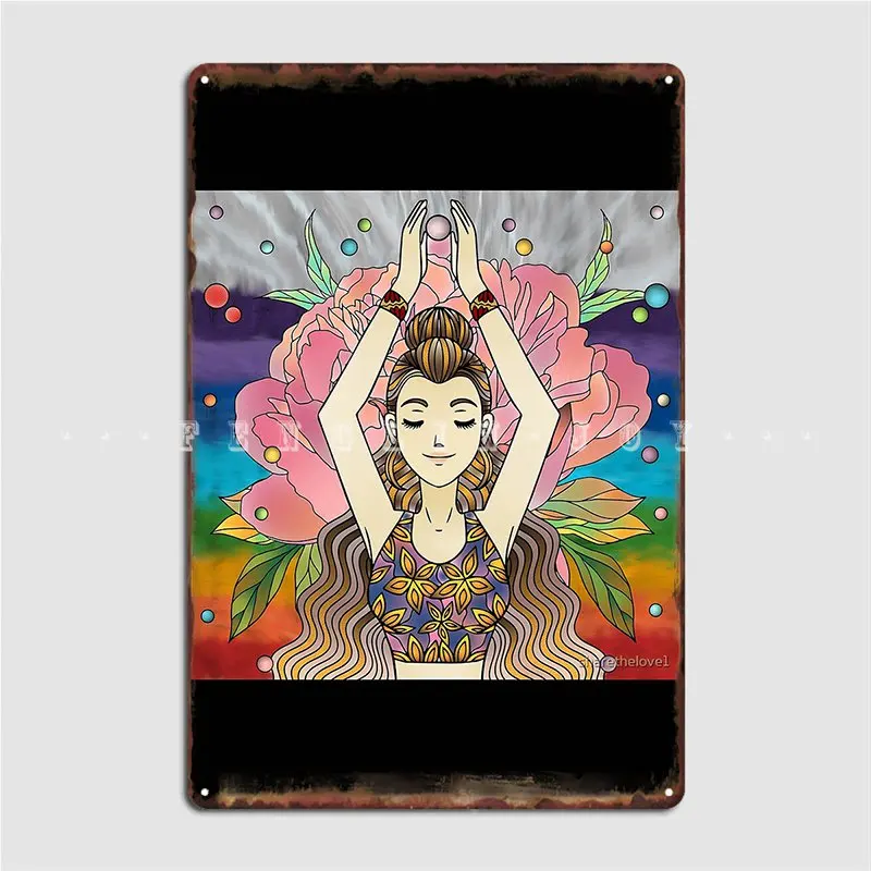 

Yoga Metal Sign Cinema Garage Bar Cave Decoration Plates Tin Sign Posters