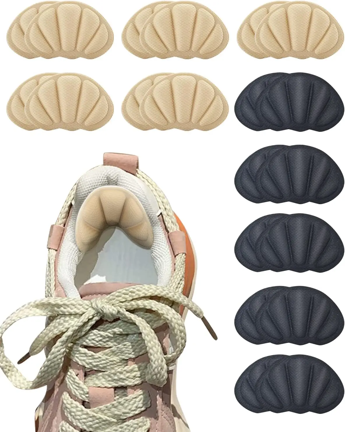 6Pairs Self-Adhesive Heel Cushion Inserts Mesh Heel Grips Pads for Too Big Shoes Loose Shoes Heel Protectors  Prevent Heel Pains