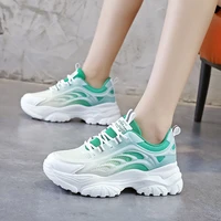 women designer sneakers lace up casual mesh breathable shoes female vulcanized sports shoes platform light student running shoes