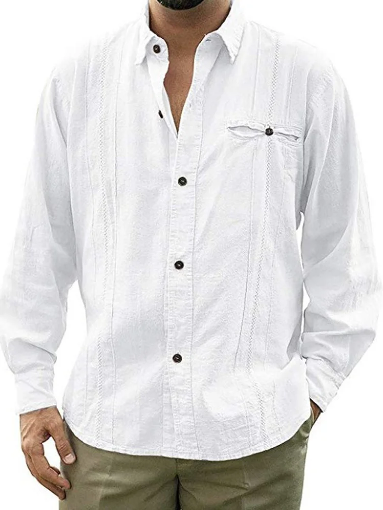 

Рубашка мужская с длинным рукавом, брендовая Винтажная футболка в европейском стиле, однотонная модная уличная одежда для высоких мужчин, н...