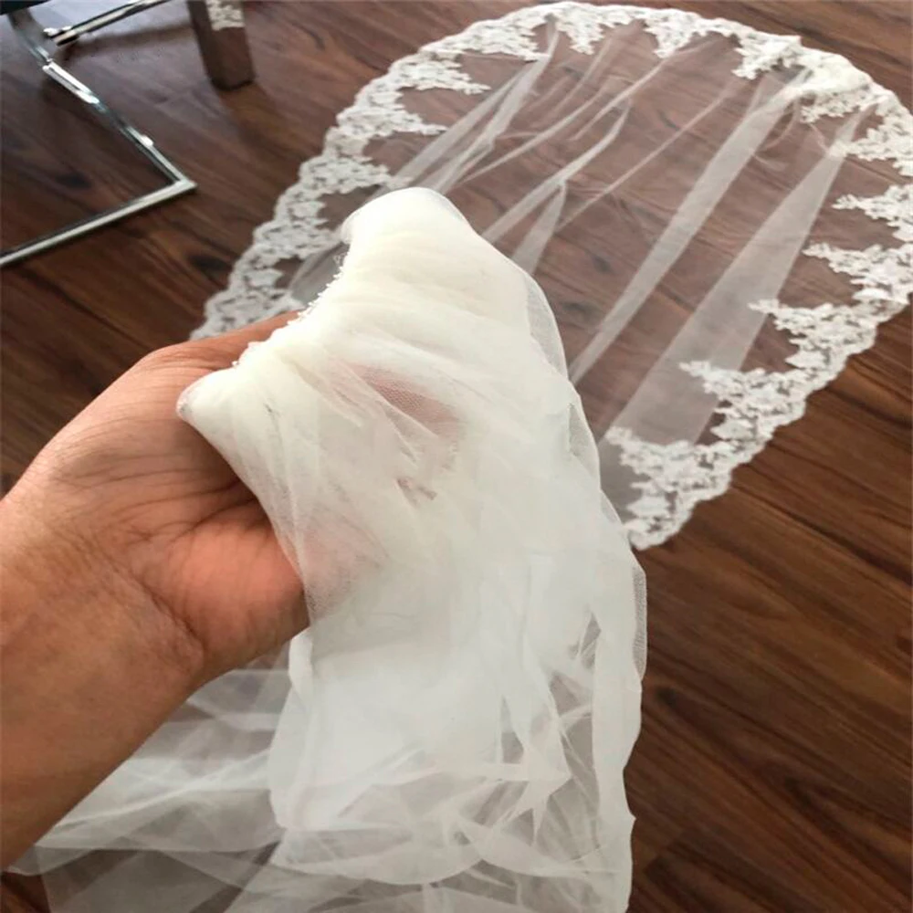 Новая романтичная Длинная Деревянная Фата для свадьбы белая/слоновая кость