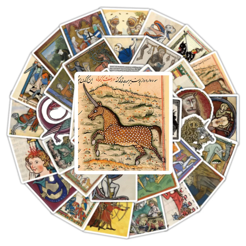 Винтажные наклейки для ноутбука багажа 10/53 шт