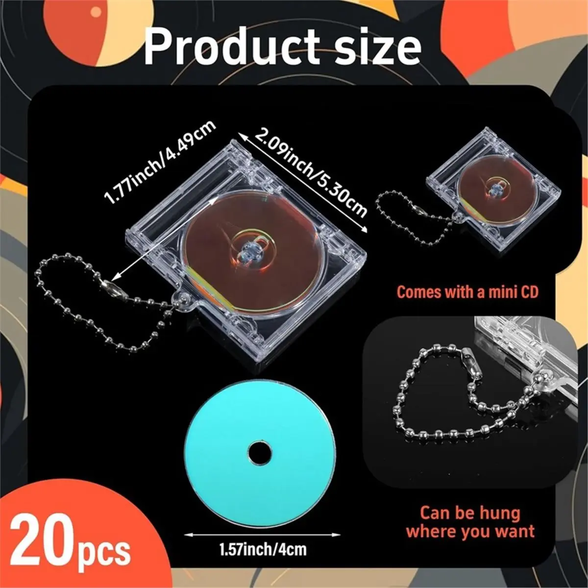 PHONE&GEAR 20 шт. мини-футляров для CD-дисков с функцией NFC, брелоков-альбомов с мини-CD, чехлов для CDDVD-дисков для декора р (art.: 3920dbf354d9c) - 3920dbf354d9c