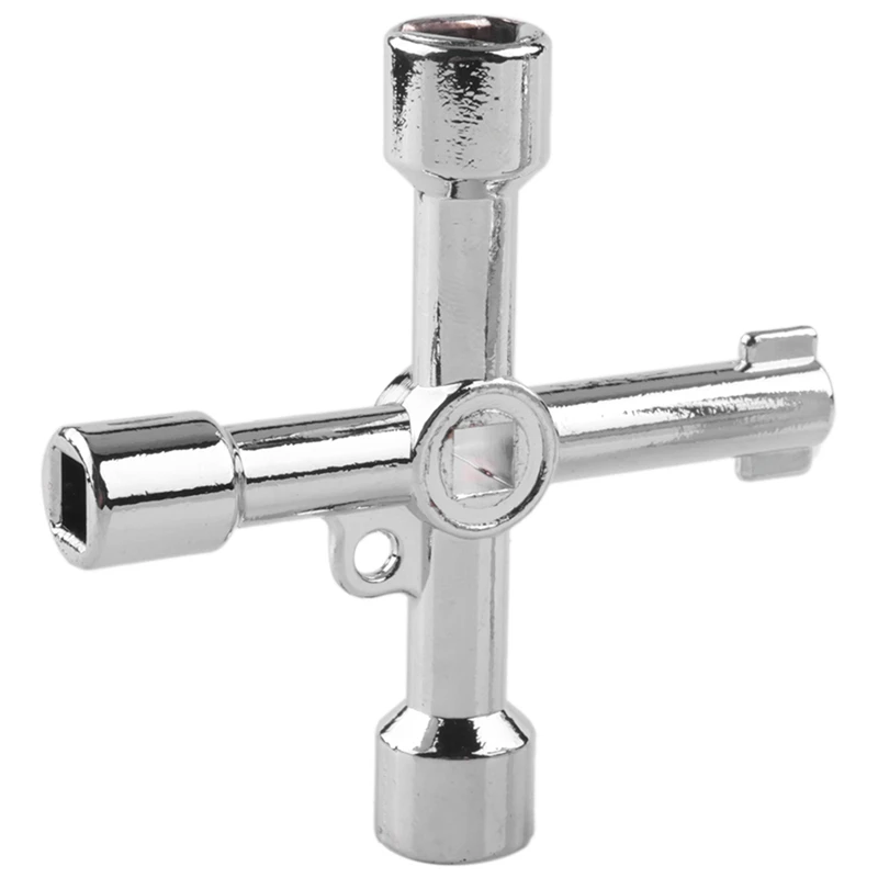 

2 Pack 4 Way Sillcock Key Wrench Water Key Handheld Repair Tool Wrench For Valve Faucet Cabinet Opening Key And Spigots