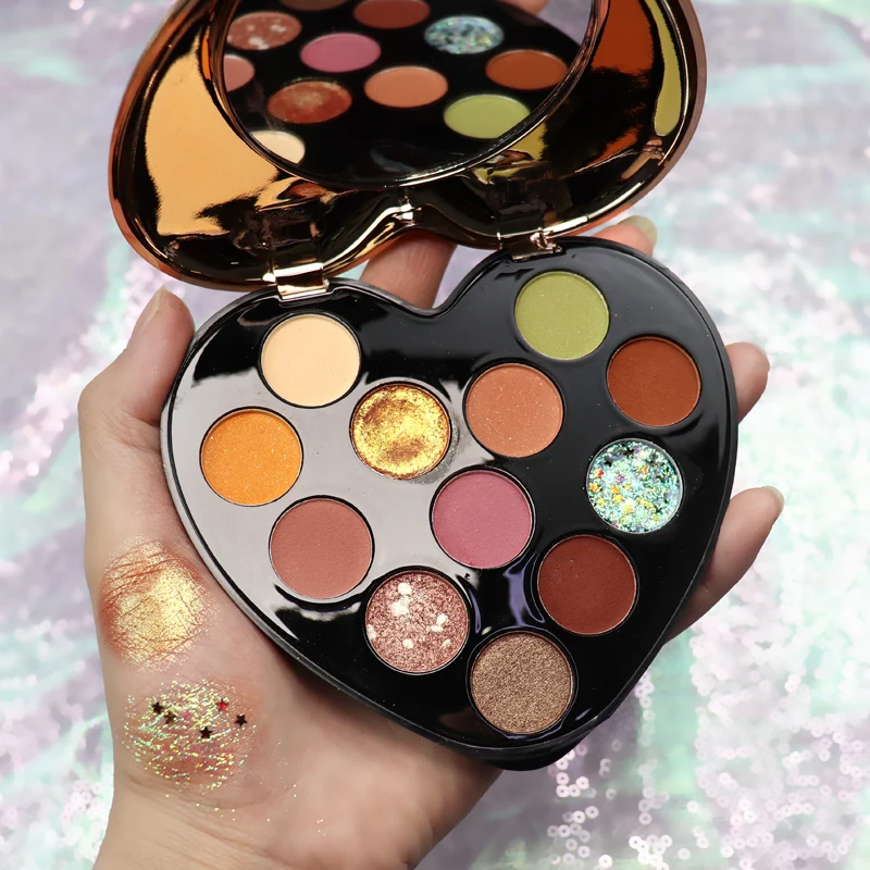 

12 Color Heart shaped eyeshadow Soft matte Palette Long Lasting Makeup