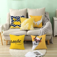 pineapple leaf yellow decorative pillowcase pineapple yellow throw pillow case polyester printing pillow cover kussensloop