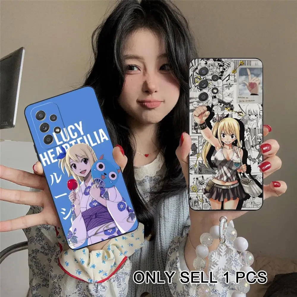 Фото Чехол для телефона Fairy Tail Lucy для Samsung Galaxy A57 56 55 54 53 52 51 37 36 35 34 33 32 31 5G, мягкий противоударный чехол из ТПУ №1