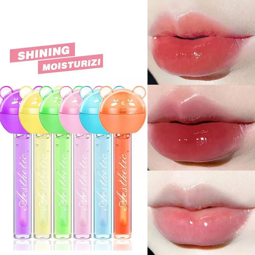 

2 in 1 Cute Lollipop Lip Balm Lipgloss Moisturizer Cosmetics Magice Long Waterproof Tint Lasting Candy Lip Lipstick Lipglaz L2R3