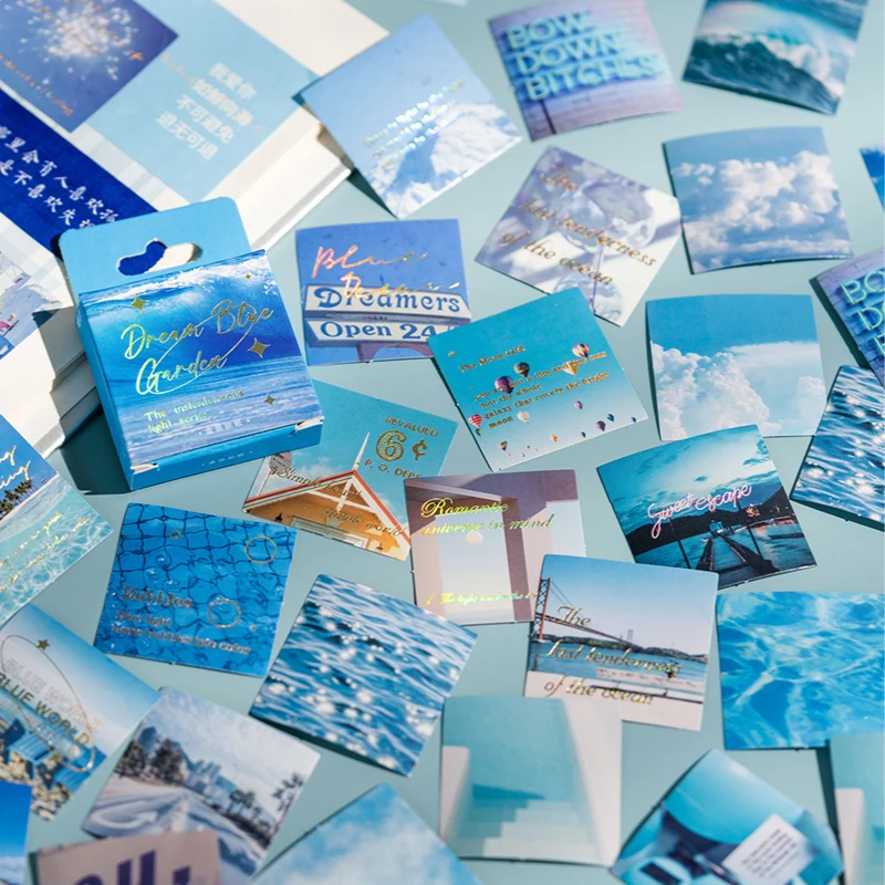 Декоративные наклейки с изображением неба 45 шт./корт. 3 8 см INS луна закат рукоделие