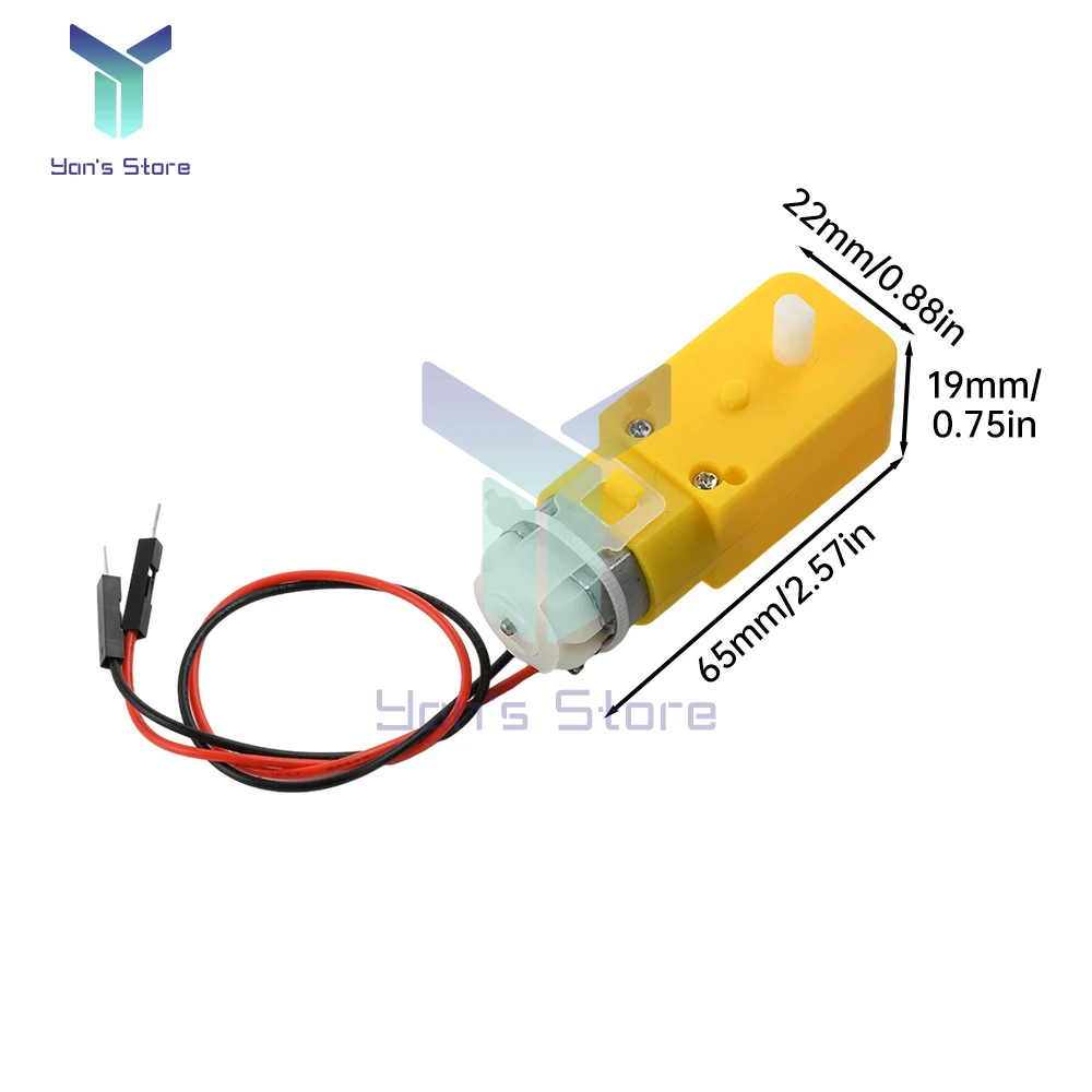 Двигатель TT двойной двигатель постоянного тока 3-6 В передаточное число 200 об/мин