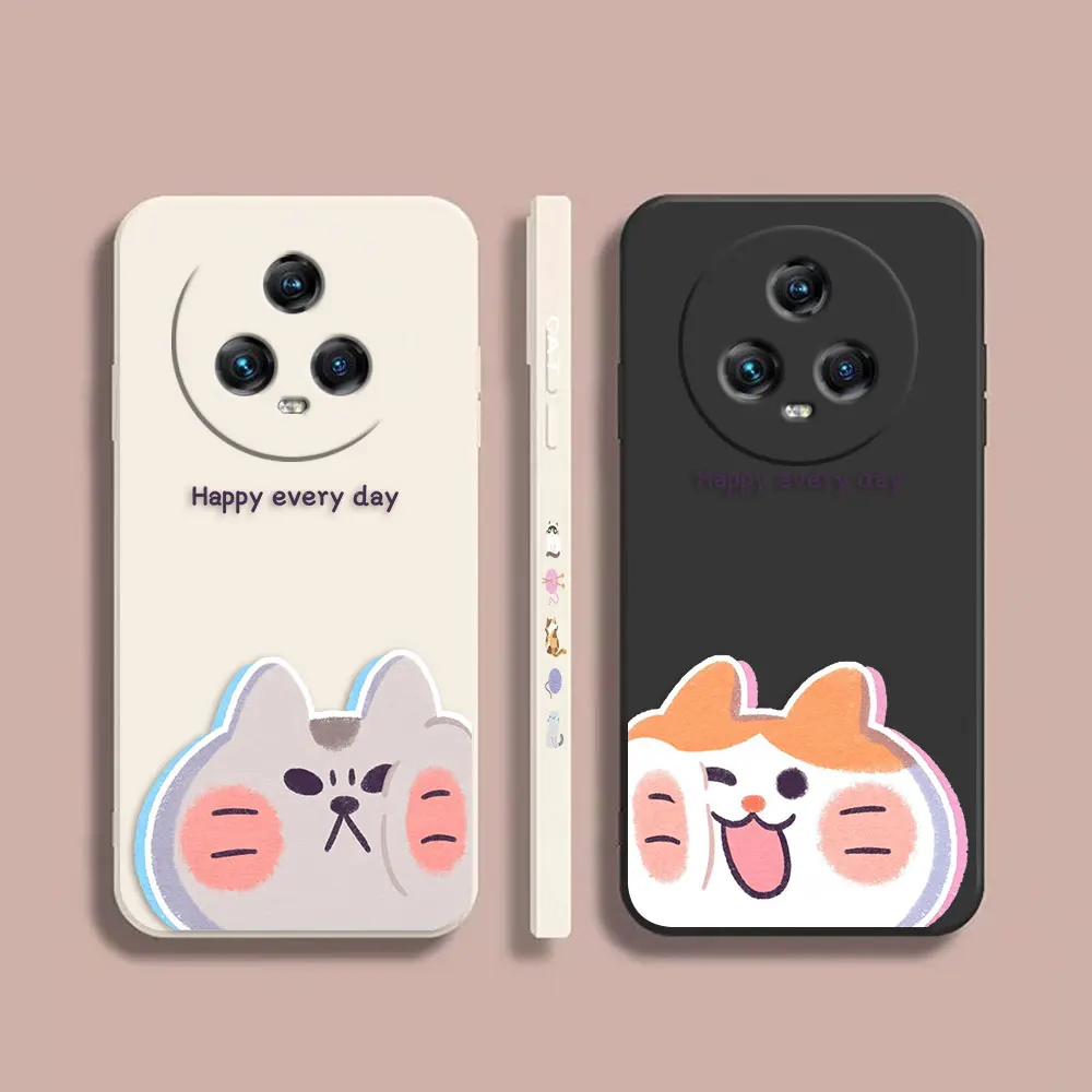 

Case For Honor MAGIC 4 5 Note 10 V10 V20 V30 V40 X10 X20 X30 X40I PLAY 4 5T 6T PRO MAX 5G Case Funda Shell Happy Cute Couple Cat
