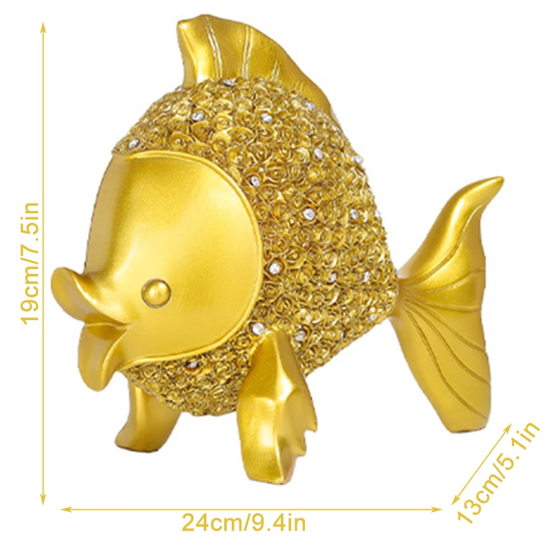 

Скандинавская фигурка рыбы, статуэтка из смолы, украшение для гостиной B88