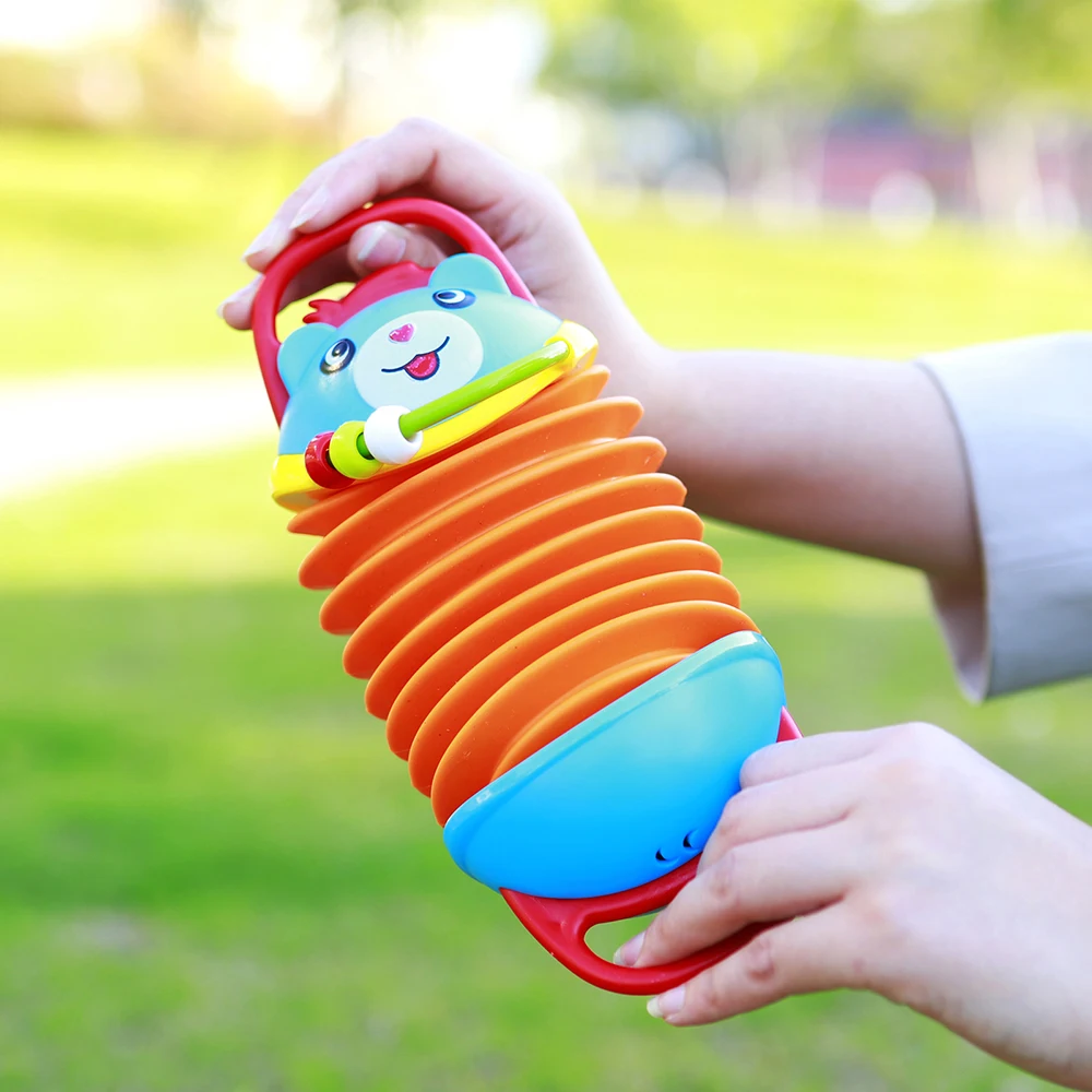 Детский музыкальный инструмент игрушки гармошкой мини-оранжевый маленький