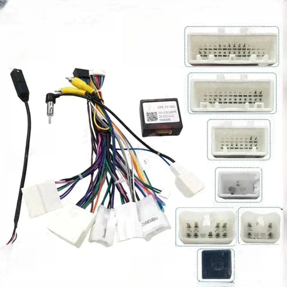 Автомобильный 16-контактный жгут проводов Android адаптер кабеля питания с Canbus для