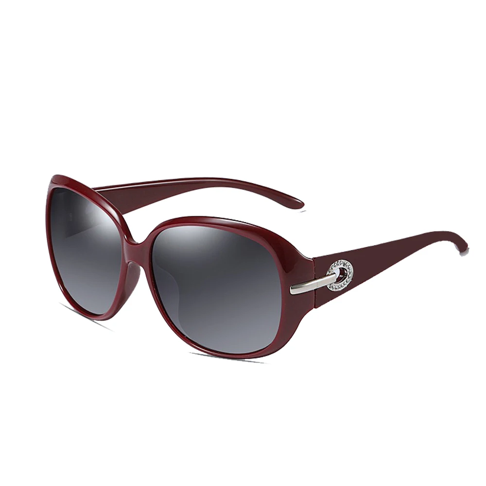 Высокое качество большие модные женские поляризационные солнцезащитные очки в