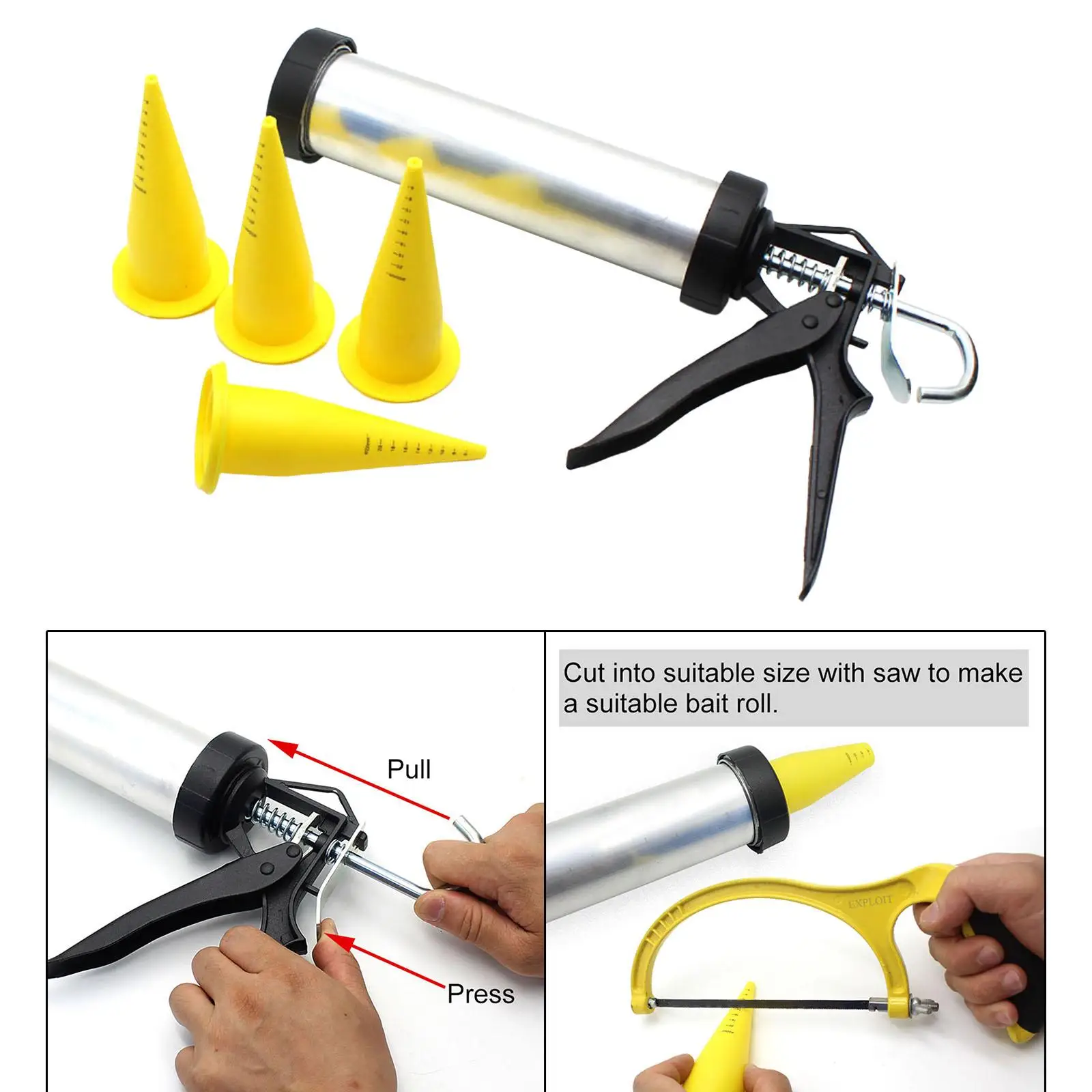 

Sausage Boilie with 4 Nozzles Making Equipment Rigs Attractants Rigs for Carp Fishing Carp Rig Feeder