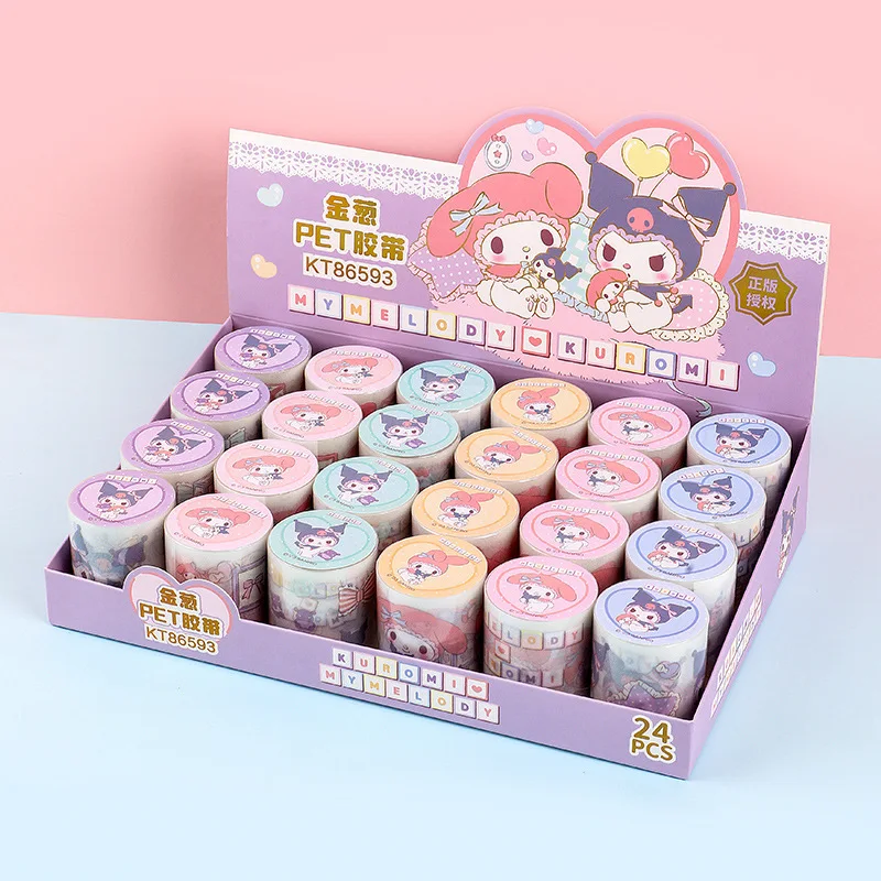 

24 шт. Подлинная серия Sanrio милые Мультяшные наклейки для домашних животных для учеников начальной школы канцелярские принадлежности хорошие подарки для студентов