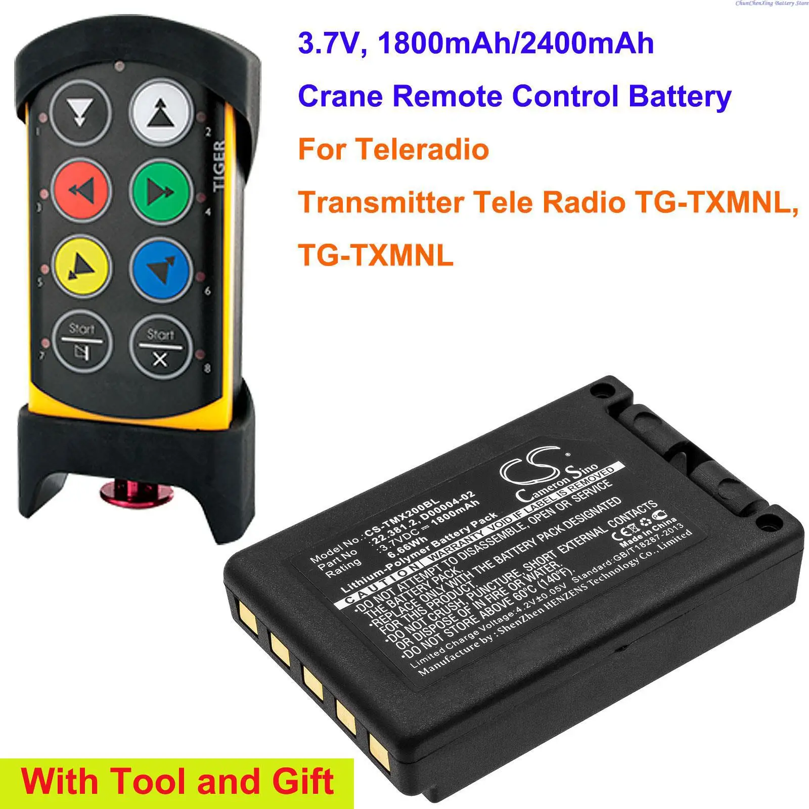 

Cameron Sino 1800 мАч/2400 мАч аккумулятор для дистанционного управления Crane