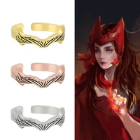 witch wanda movie ring metal adjustable rings fashion vintage finger decoration accessories for women movie fans gift jewelry