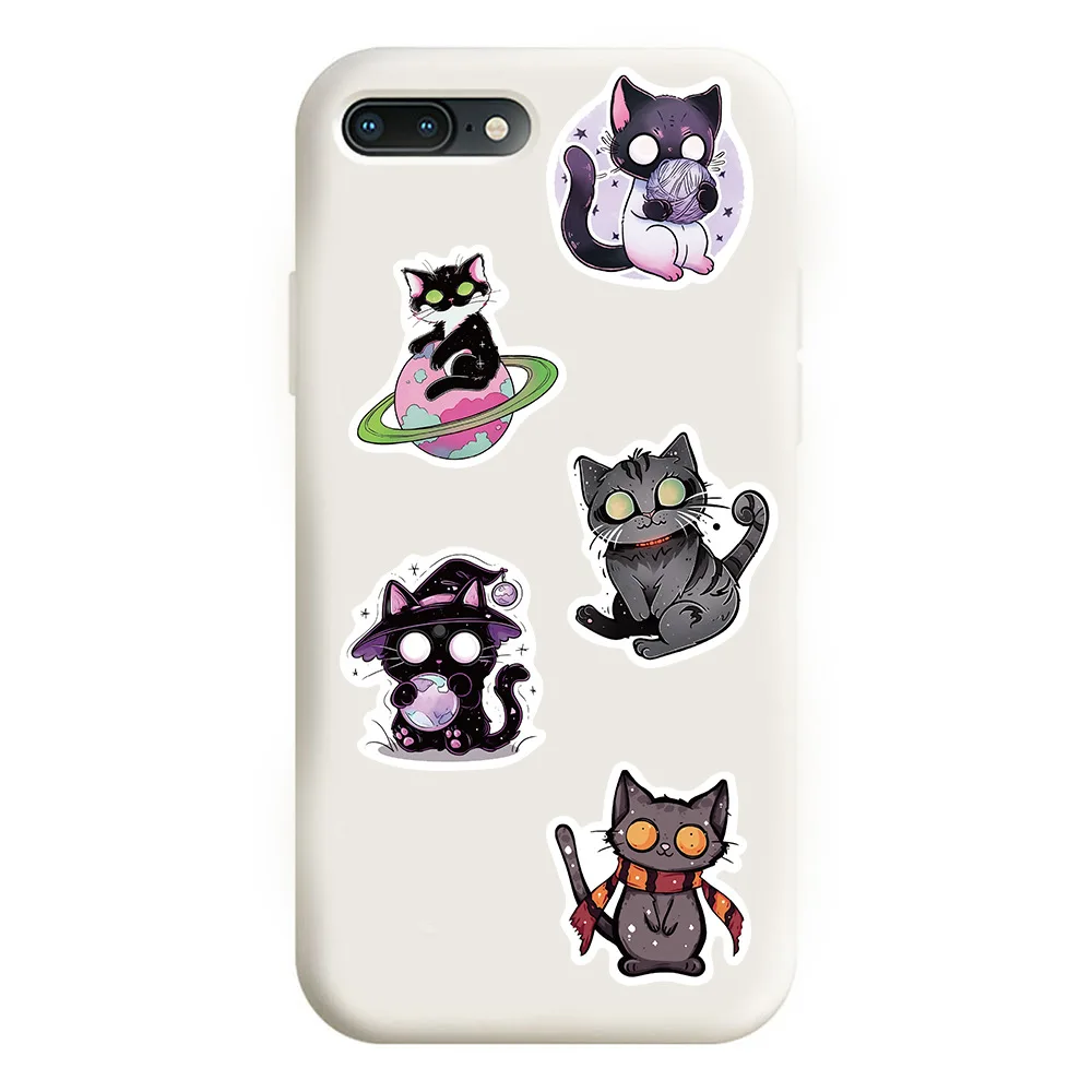 10/30/50 шт. наклейка с изображением животных ужасов душа кошки граффити для