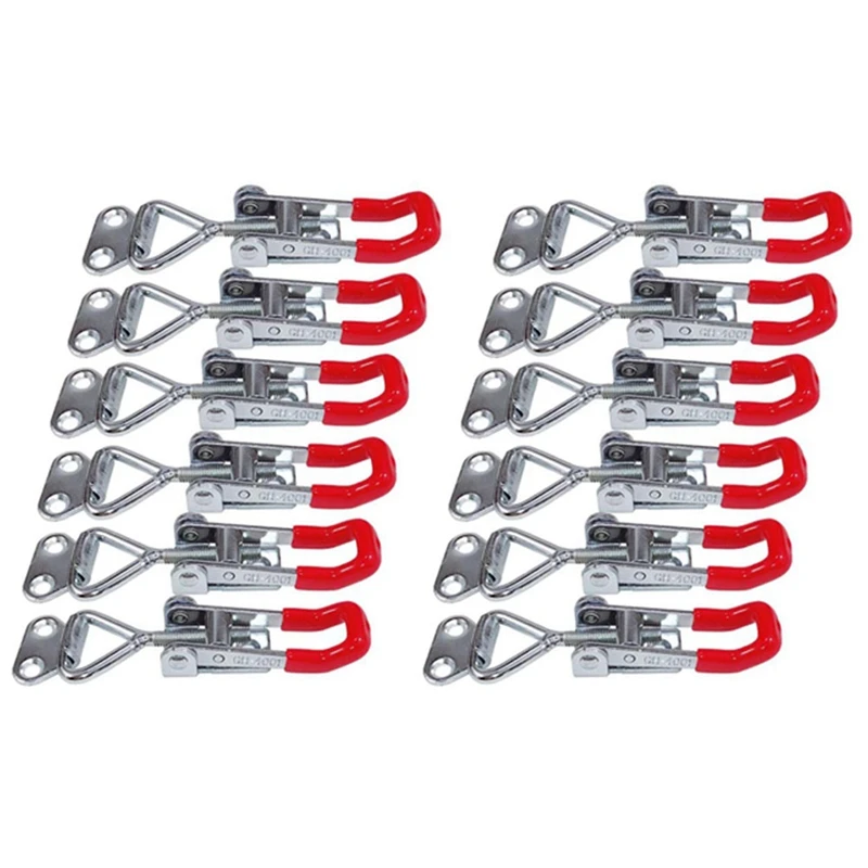 

JFBL Hot 12X Pull Latch Clamp 6PCS Pull Action Latch Adjustable Toggle Clamp 150Kg 330Lbs Holding Capacity