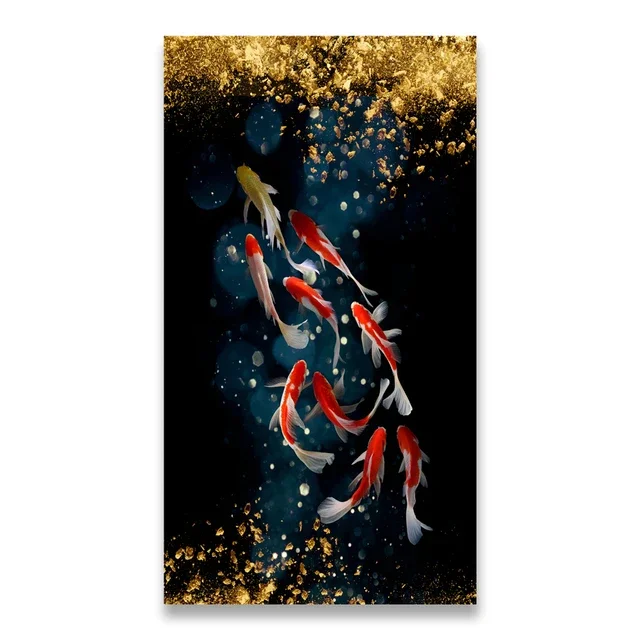 

Настенный постер Китайский стиль Золотая кои