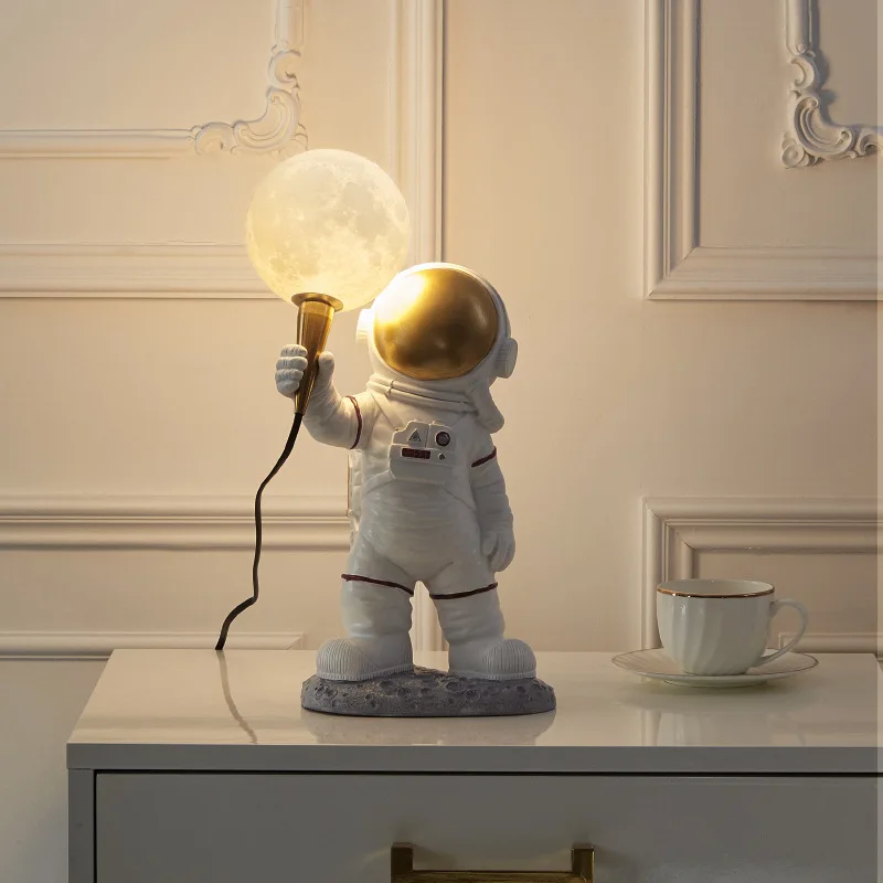 

Nordic Astronaut Led G9 Table Lamp For Bedroom Bedside Living Room Table Lamps Resin Personality Modern Room Decor Light Fixture