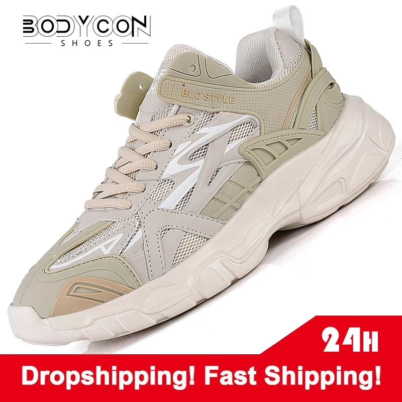 Chunky Sneakers Women 2023 Thick Sole Girls Sport Shoes Bright Green Fashion Casual Ladies Dad Shoes Female Footwear Plus Size