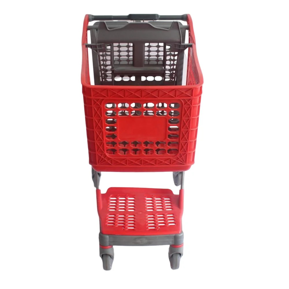 Новый дизайн пластиковая тележка оборудование для супермаркетов товары